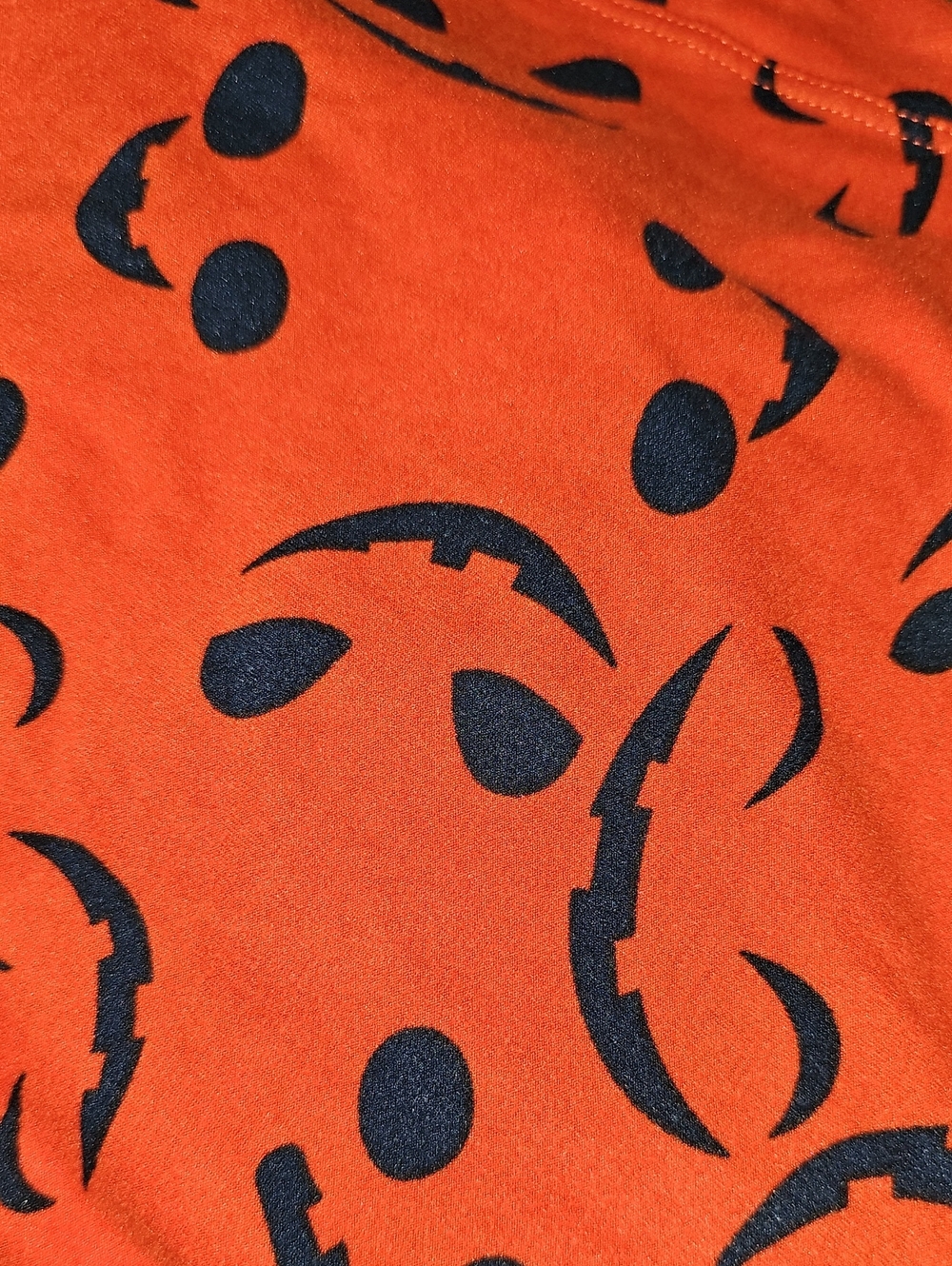 Orange & Black Halloween Pumpkin Face Tee